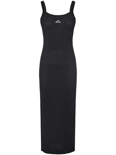 Alexander Wang Cami Scoop Long Dress In Black