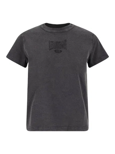 Alexander Wang Logo T-shirt In Faded Black