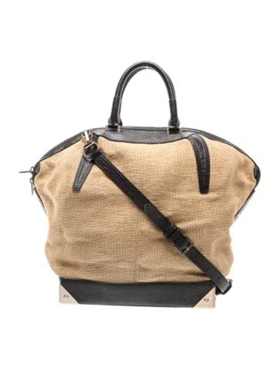 Pre-owned Alexander Wang Canvas Top Handle Bag In Brown