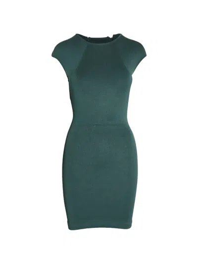 Pre-owned Alexander Wang Cap Sleeve Bodycon Dress In Green