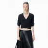 Alexander Wang Cardigan In Wool With Continuous Placket In Gray