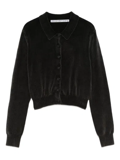ALEXANDER WANG CARDIGAN WITH COLLAR ALEXANDER WANG