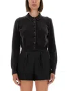 Alexander Wang Black Cotton-blend Chenille Cardigan In Black