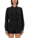 Alexander Wang Cardigan With Collar In Black