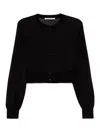 Alexander Wang Embroidered Logo Cropped Cardigan