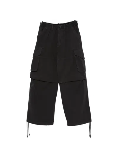 Alexander Wang Cargo Drawstring Trousers In Black