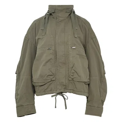 Alexander Wang Cargo Jacket With Articulated In Green