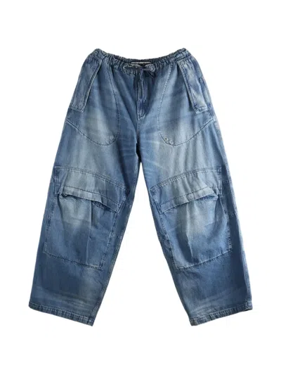 Alexander Wang Oversized Cargo Wide Leg In Blue