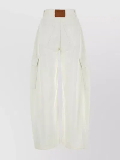Alexander Wang Cargo Trousers With Wide Leg Design In White