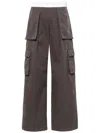 Alexander Wang Mid-rise Cargo Trousers In Grey