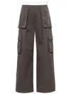 Alexander Wang Mid-rise Cargo Trousers In Grey