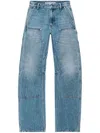 Alexander Wang Crystal Carpenter Jeans In Blau
