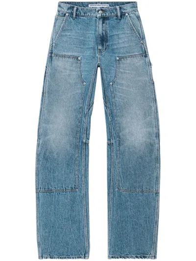 Alexander Wang Crystal Carpenter Jeans In Blau