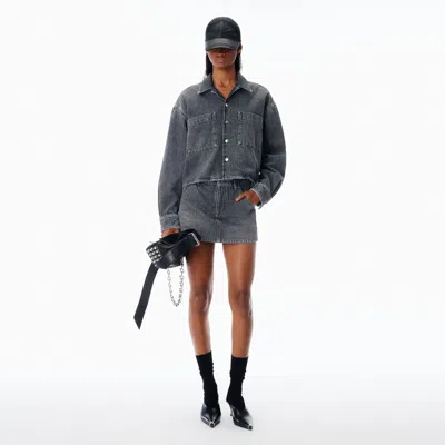 Alexander Wang Carpenter Mini Skort In Gray
