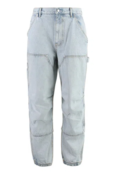 Alexander Wang Carpenter Wide-leg Jeans In Blue