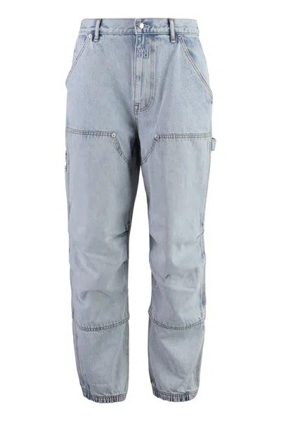 Alexander Wang Carpenter Wide-leg Jeans In Navy