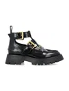 Alexander Wang Carter Box Calf Ankle Strap Boot In Black