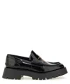 Alexander Wang Carter Logo Leather Loafer In Black