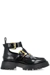Alexander Wang Carter Box Calf Ankle Strap Boot In Black