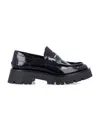 Alexander Wang Carter Mid-heel Lug Loafer In Leather In Black
