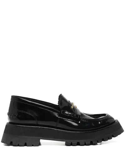 Alexander Wang Carter Lug Loafer Shoes In Black