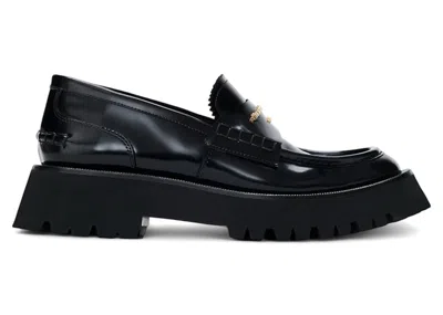 Pre-owned Alexander Wang Carter Midheel Lug Loafers (women's) Sneakers In Black