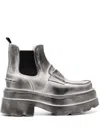 Alexander Wang Carter Panelled Leather Ankle Boots In Grey