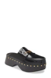 Alexander Wang Carter Platform Loafer Mule In Black