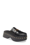 Alexander Wang Carter Platform Loafer Mule In Black