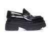 Alexander Wang Carter Patent-leather Platform Loafers In Black