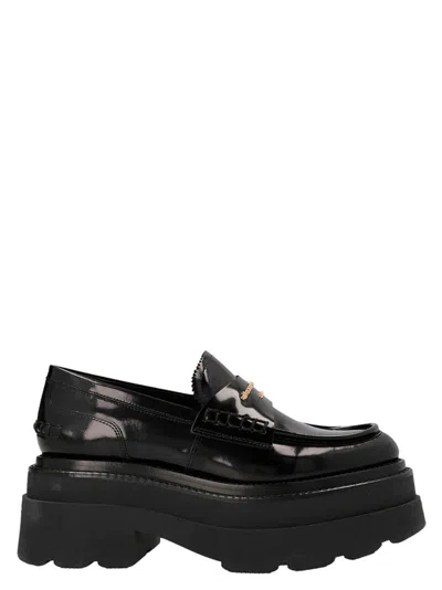ALEXANDER WANG CARTER PLATFORM LOAFERS BLACK