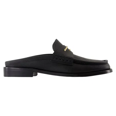 ALEXANDER WANG CARTER SLIDES - ALEXANDER WANG - LEATHER - BLACK
