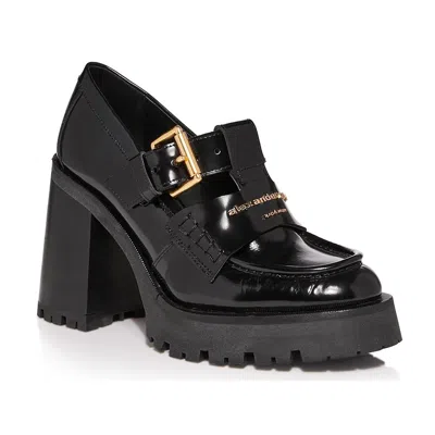 Alexander Wang Carter Womens Block Heel Leather Loafers