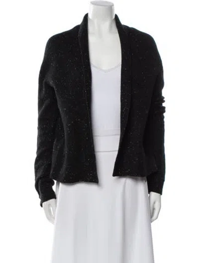 Pre-owned Alexander Wang Cashmere Open Front Sweater In Black