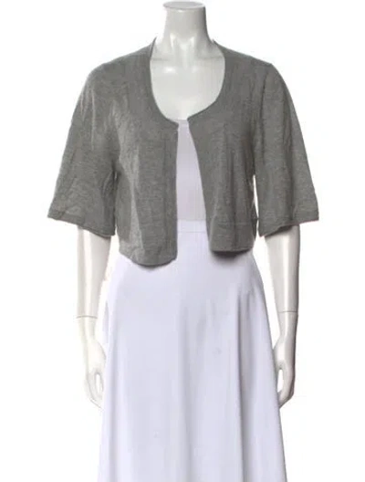 Pre-owned Alexander Wang Cashmere Open Front Sweater In Gray