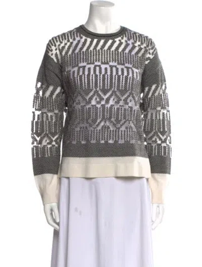 Pre-owned Alexander Wang Cashmere Printed Sweater In Gray