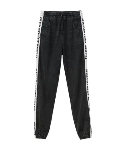 Alexander Wang Casual Denim Trousers In Black