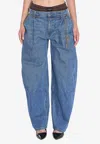 Alexander Wang Jeans Dalla Gamba Ampia In Denim Donna In Blue