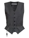 Alexander Wang Wool-blend Tailored Vest With Chain-link Clothing