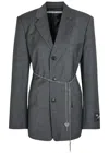 Alexander Wang Chain-embellished Wool-blend Blazer