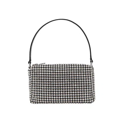 Pre-owned Alexander Wang Chain Mesh Rhinestone Pouch 'white' | Women's Size Onesize