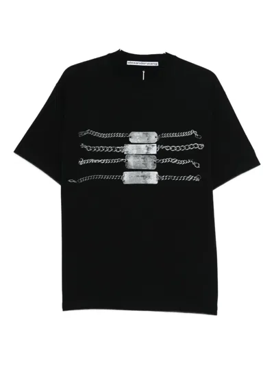 Alexander Wang Chain-print T-shirt In Black