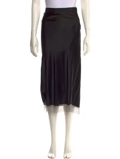 Pre-owned Alexander Wang Chain-link Accents Midi Length Skirt In Black