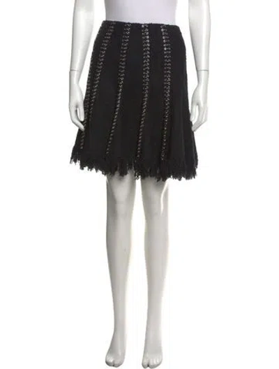 Pre-owned Alexander Wang Chain-link Accents Mini Skirt W/ Tags In Black