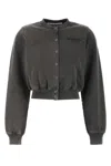 Alexander Wang Charcoal Cotton Cardigan