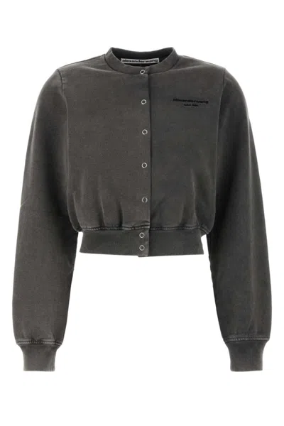 Alexander Wang Charcoal Cotton Cardigan