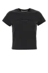 Alexander Wang Embossed Logo T-shirt In Black
