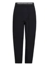 Alexander Wang Checked Elastic-waist Trousers In Black