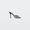 Alexander Wang Cher Crystal-hotfix 105mm Mule In Black/silver