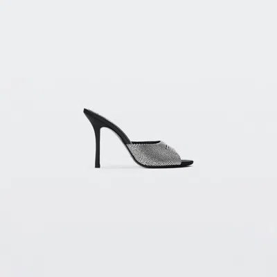 Alexander Wang Cher Crystal-hotfix 105mm Mule In Multi